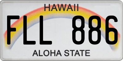HI license plate FLL886