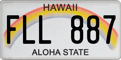 HI license plate FLL887