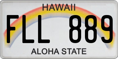 HI license plate FLL889