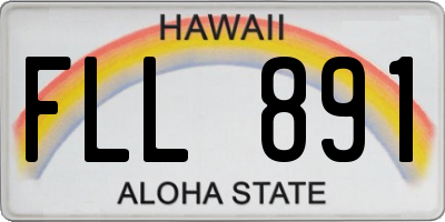 HI license plate FLL891