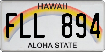 HI license plate FLL894