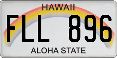 HI license plate FLL896
