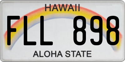 HI license plate FLL898