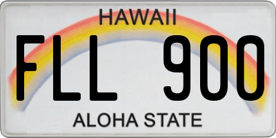 HI license plate FLL900