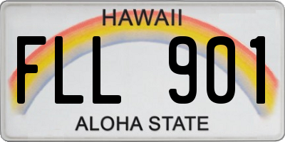 HI license plate FLL901