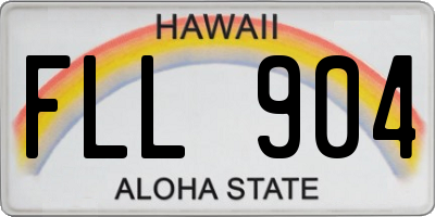 HI license plate FLL904