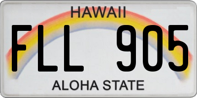 HI license plate FLL905