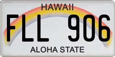 HI license plate FLL906