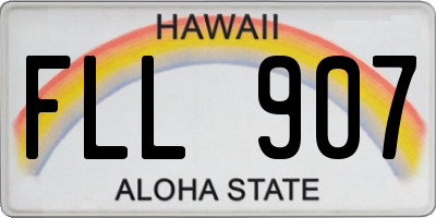 HI license plate FLL907