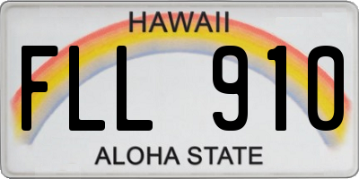 HI license plate FLL910