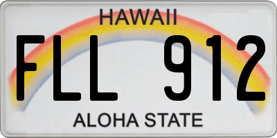 HI license plate FLL912