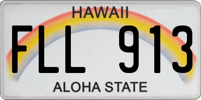 HI license plate FLL913