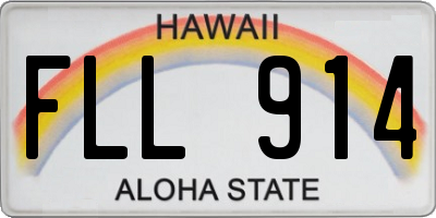 HI license plate FLL914