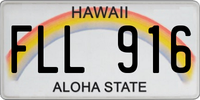 HI license plate FLL916