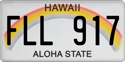 HI license plate FLL917