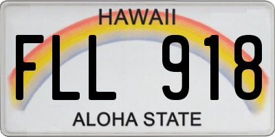 HI license plate FLL918