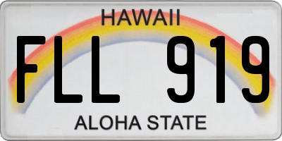 HI license plate FLL919