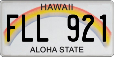 HI license plate FLL921