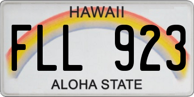 HI license plate FLL923