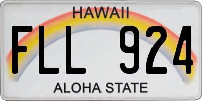 HI license plate FLL924