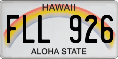 HI license plate FLL926