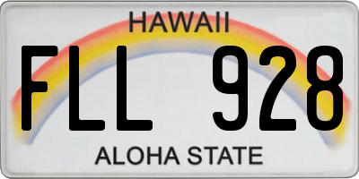 HI license plate FLL928