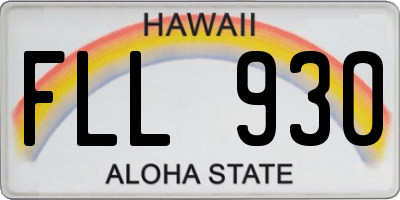 HI license plate FLL930