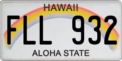 HI license plate FLL932