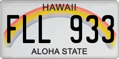 HI license plate FLL933
