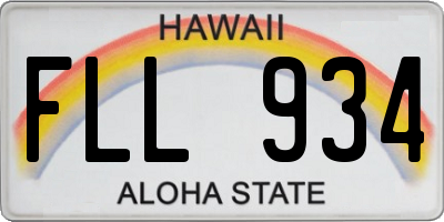HI license plate FLL934