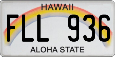 HI license plate FLL936