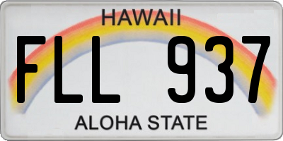 HI license plate FLL937