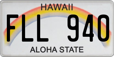 HI license plate FLL940