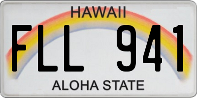 HI license plate FLL941