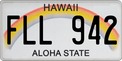 HI license plate FLL942