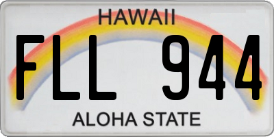 HI license plate FLL944