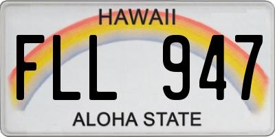 HI license plate FLL947