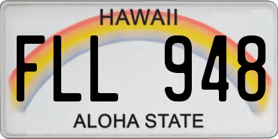HI license plate FLL948