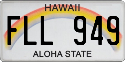 HI license plate FLL949