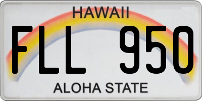 HI license plate FLL950