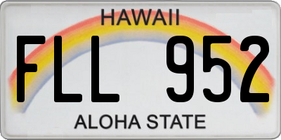 HI license plate FLL952