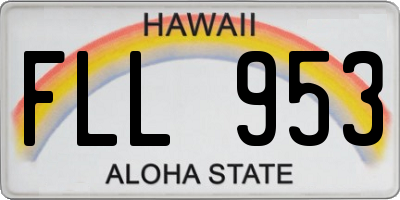 HI license plate FLL953