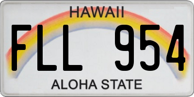 HI license plate FLL954