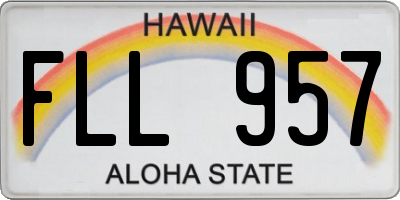 HI license plate FLL957