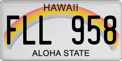 HI license plate FLL958