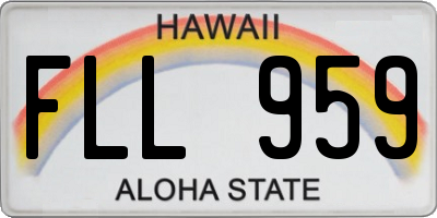 HI license plate FLL959