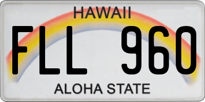 HI license plate FLL960