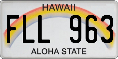 HI license plate FLL963