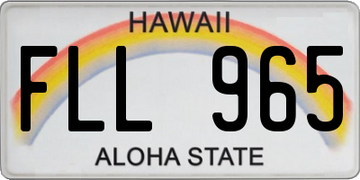 HI license plate FLL965