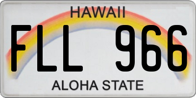 HI license plate FLL966